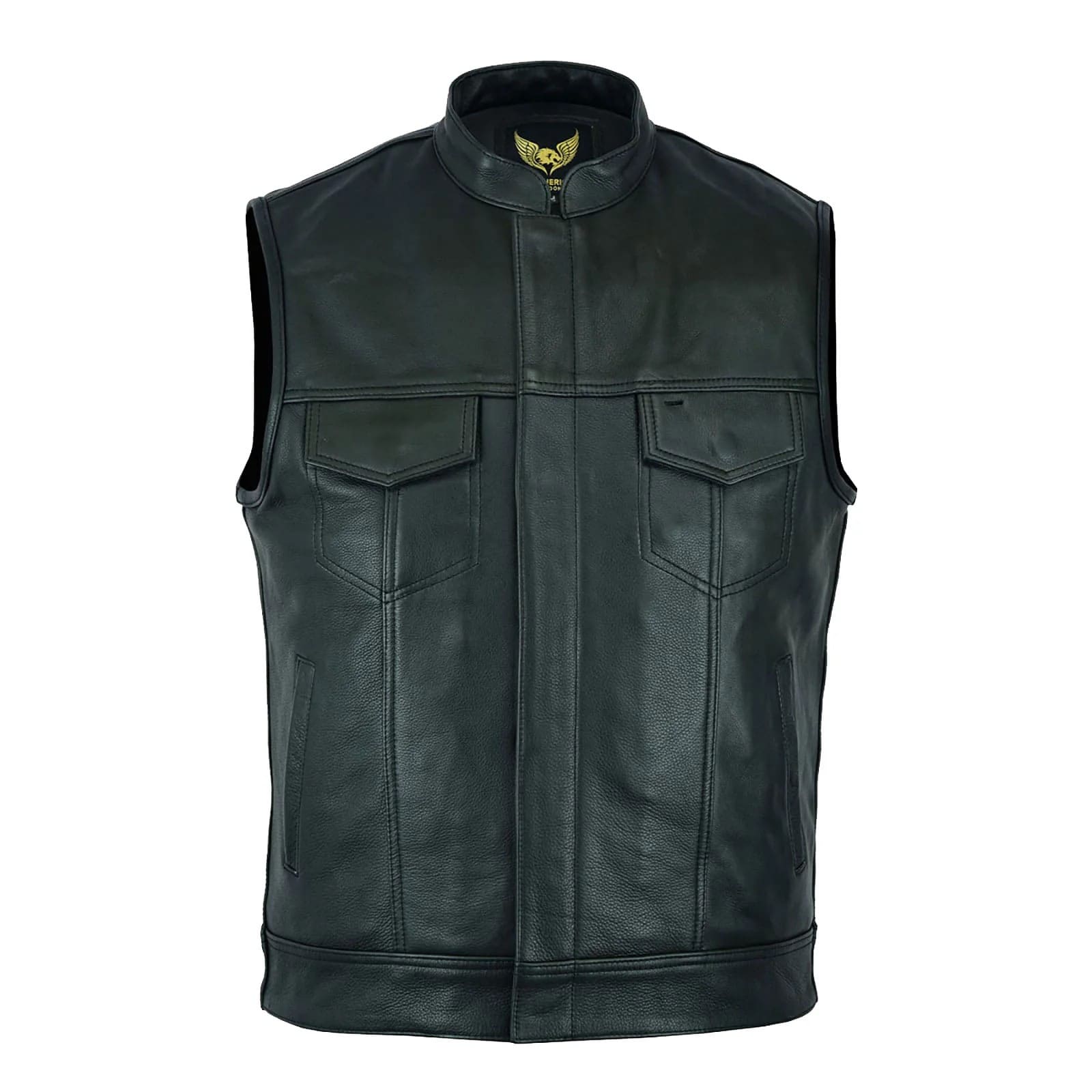 Front of Leatherick SOA Inspired Leather vest
