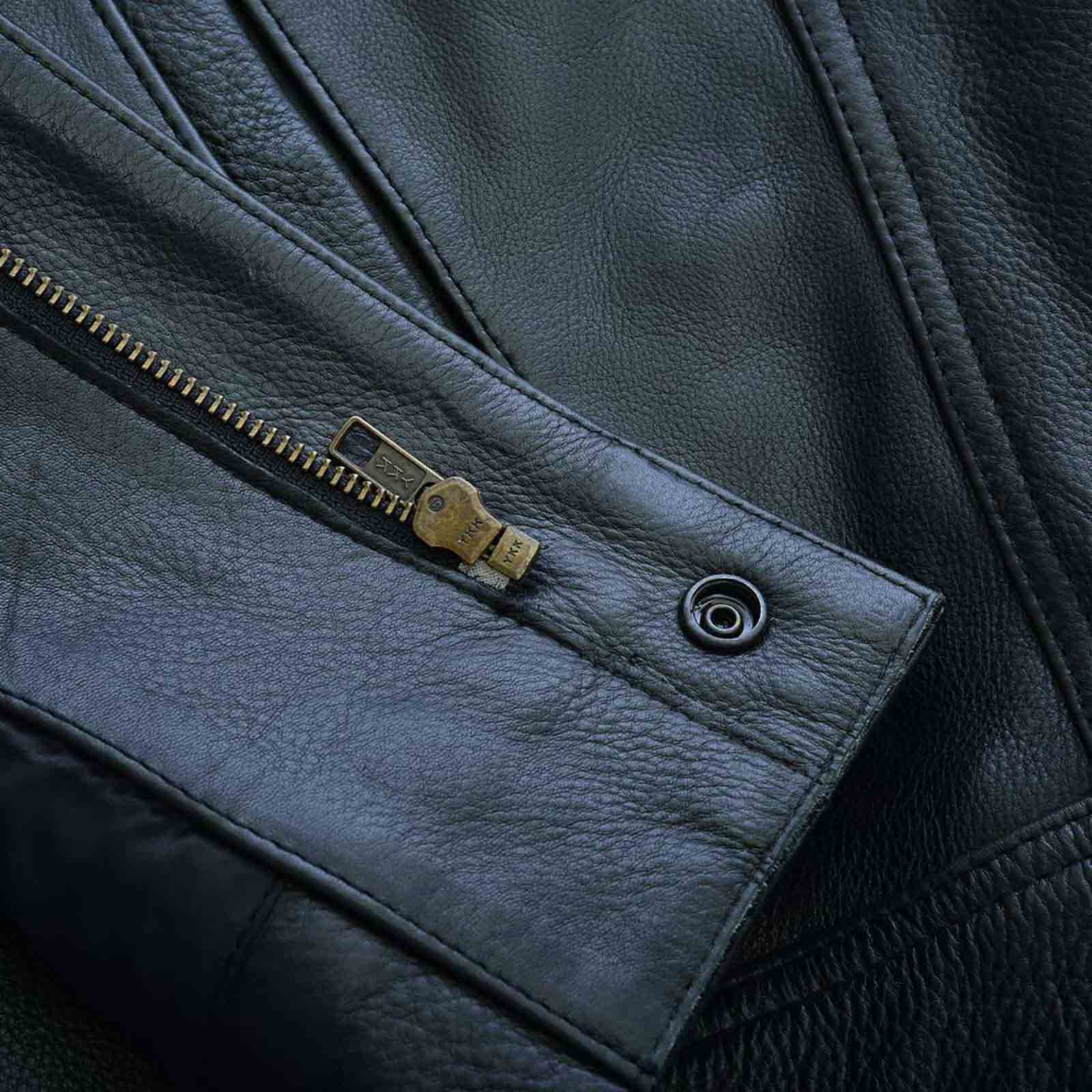 Custom Biker Leather Waistcoat