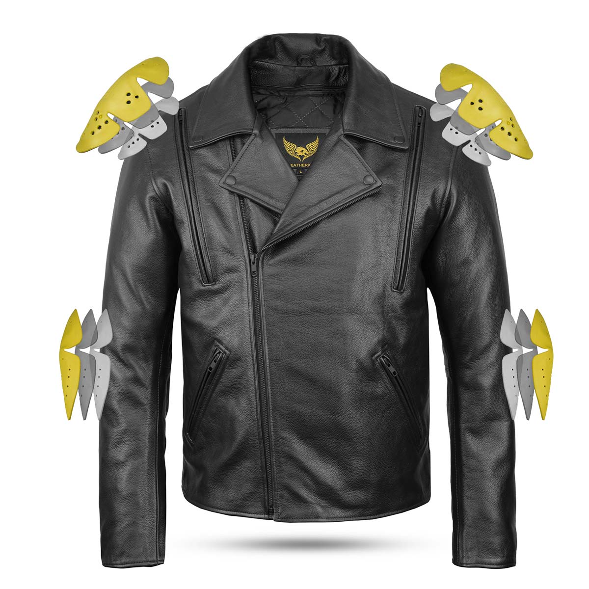Brando Leather Protected Motorcycle Jacket