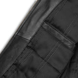 Additional inner pockets in Black Hooper Men's Leather Jacket.