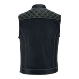 Back view of the SOA Pre White Diamond Waistcoat featuring a sleek black and white design.