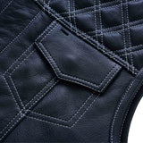 Leatherick SOA style Diamond Stitch Leather Vest