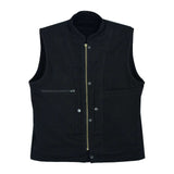 Full inner view of US SOA Denim 02 Waistcoat S with pure denim lining and cotton-lined pockets