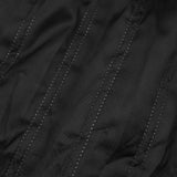 Stitching detail on Black Hooper Men's Leather Jacket.