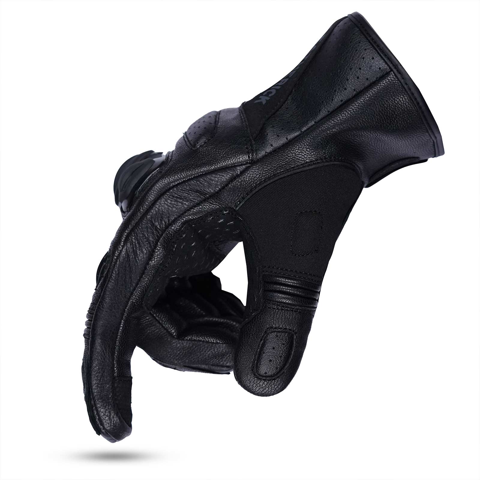 Titano Men's Real Leather Motorcycle Gloves – CE Armored Knuckle – Full Finger, Unisex