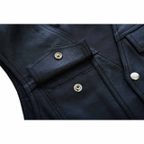 Leatherick Classic Denim Style Motorcycle Vest