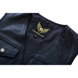 Leatherick Classic Denim Style Motorcycle Vest