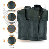 Leatherick SOA Leather Biker Vest