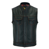 Front view of USA SOA7 Premium Waistcoat with YKK zipper and brass snaps.