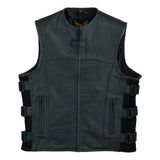SWAT Style Cowhide Biker Vest