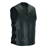 Side Image of Leatherick SWAT Style Cowhide Biker Vest