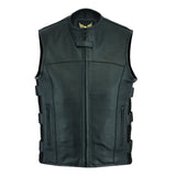 Front Image of Leatherick SWAT Style Cowhide Biker Vest