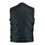 Leatherick Collarless SWAT Tactical Style leather Vest