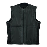 Leatherick Collarless SWAT Tactical Style leather Vest