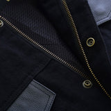 Denim Leather Vest with laces