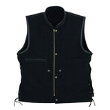 Inner of  Laces Denim Leather Vest