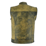Back Image of Leatherick SOA Distressed Brown Vintage Leather Vest