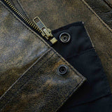 Leatherick SOA Distressed Brown Vintage Leather Vest