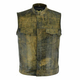 Leatherick SOA Distressed Brown Vintage Leather Vest