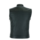 Back Image of Leatherick SOA Leather Biker Vest