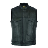 Front of Leatherick SOA Inspired Leather vest