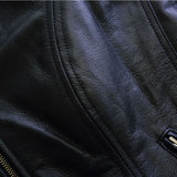 Leatherick Black Leather Vest