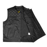 Leatherick SOA Style Black Diamond Black Vest