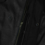 nner wired zipper pocket inside the SOA Pre Black Diamond Leather Waistcoat.