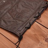 Leatherick Classic Custom Leather Vest With Laces