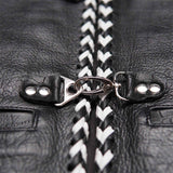 Leatherick Braided Leather Vest With Laces