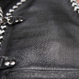 Leatherick Braided Leather Vest With Laces