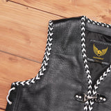 Leatherick Braided Leather Vest