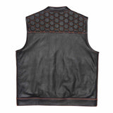 Leatherick Honeycomb Stitch Motorcycle Vest