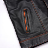 Pocket of Leatherick Honeycomb Stitch Motorcycle Vest