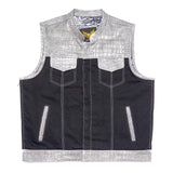 Leatherick Custom Crocodile textured leather vest