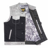 Leatherick Crocodile textured leather vest