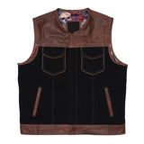 Front of Leatherick SOA Custom Leather Vest